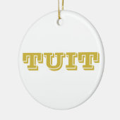 Een ronde set keramisch ornament (Links)