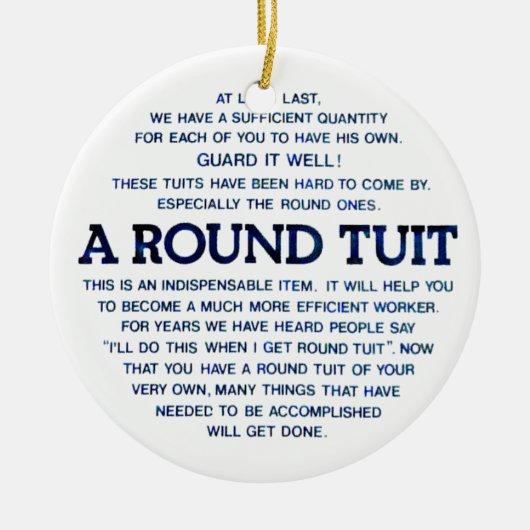 Een ronde set keramisch ornament (Voorkant)