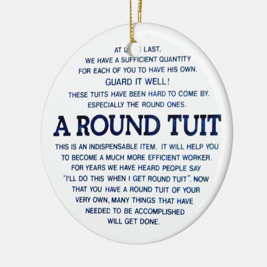 Een ronde set keramisch ornament (Links)