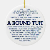 Een ronde set keramisch ornament (Achterkant)