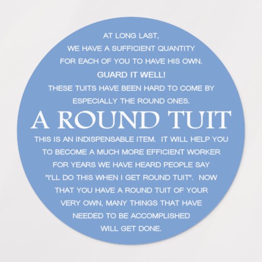 Een ronde set labels (Design 1)