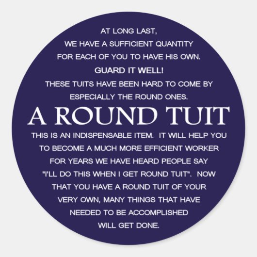 Een ronde set sticker (Voorkant)