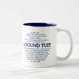 Een ronde set tweekleurige koffiemok