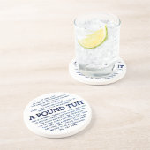 Een ronde set zandsteen onderzetter (Zijkant)