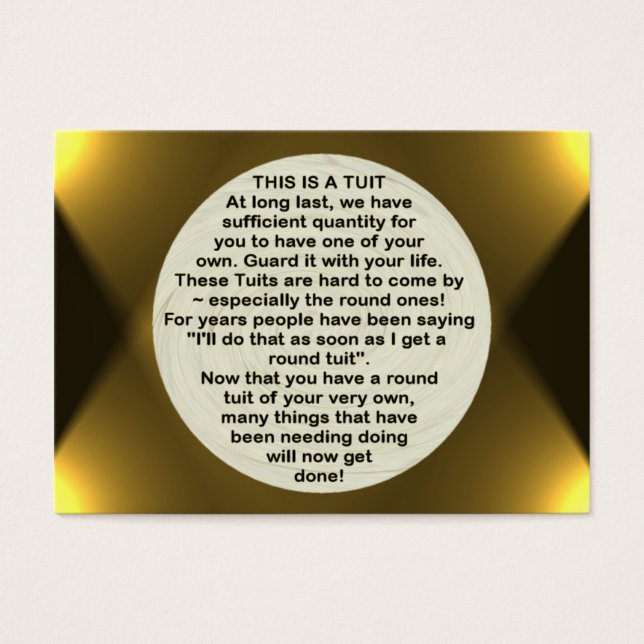 Een Ronde Tuit ~ ATC Visitekaartjes (Voorkant)