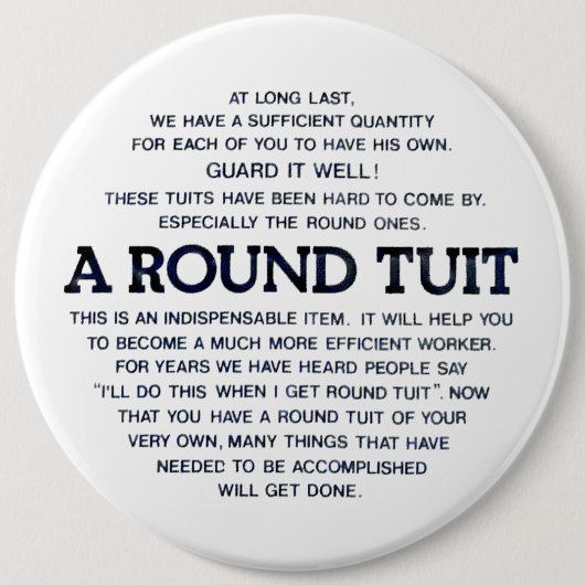Een Ronde Tuit! Button 6,0 Cm (Voorkant)