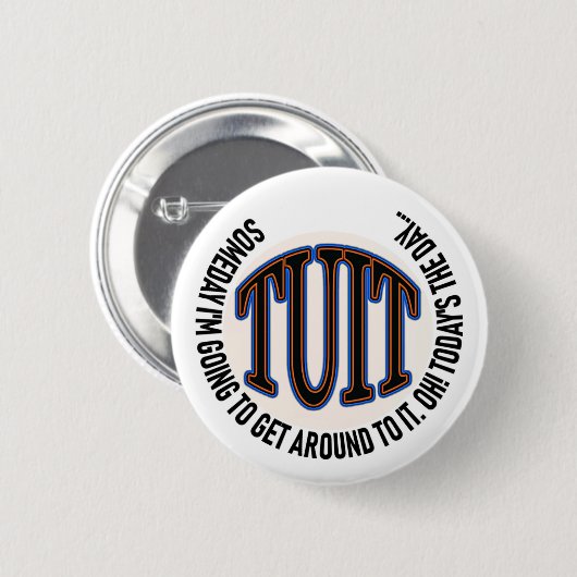 EEN Ronde TUIT Ronde Button 5,7 Cm (Voorkant /achterkant)