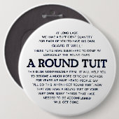 Een Ronde Tuit! Ronde Button 6,0 Cm (Voorkant /achterkant)