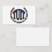 Een ronde TUIT (rug is leeg) Visitekaartje (Voorkant / Achterkant)