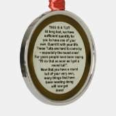 Een ronde tuit ~-versiering metalen ornament (Rechts)