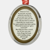 Een ronde tuit ~-versiering metalen ornament (Links)