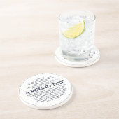 Een Ronde Tuit! Zandsteen Onderzetter (Zijkant)