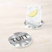 EEN RONDE TUIT ZANDSTEEN ONDERZETTER (Zijkant)