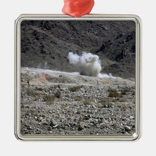 Een ronde van een AT-4 kleine raketwerper Metalen Ornament (Voorkant)
