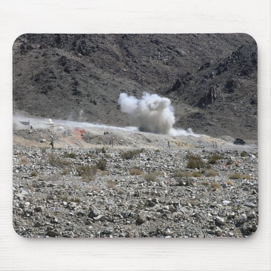 Een ronde van een AT-4 kleine raketwerper Muismat (Voorkant)