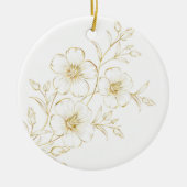 Een ronde witte keramische ornament (Voorkant)