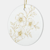 Een ronde witte keramische ornament (Links)