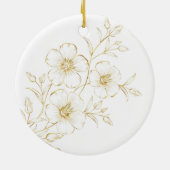 Een ronde witte keramische ornament (Achterkant)