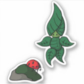 Een rondje in de Bossen contour Sticker (Voorkant)