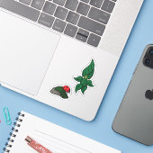 Een rondje in de Bossen contour Sticker (Laptop met iPhone)