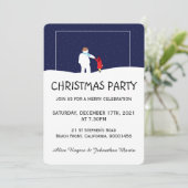 Een rondje met Snowman-kerstfeest uitnodiging (Staand voorkant)