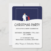 Een rondje met Snowman-kerstfeest uitnodiging (Voorkant)