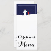 Een rondje met Snowman-kerstmenu Menu (Voorkant / Achterkant)