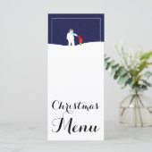 Een rondje met Snowman-kerstmenu Menu (Staand voorkant)