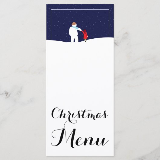 Een rondje met Snowman-kerstmenu Menu (Voorkant)