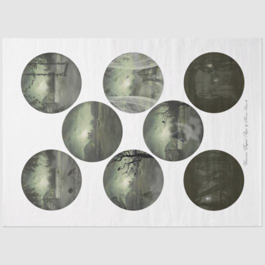 Een rondom Gotisch ontwerp uit de Halloween-reeks  Tissuepapier (Voorkant)