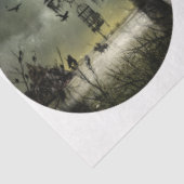 Een rondom ontwerp van de Gothische Halloween-reek Tissuepapier (Detail)