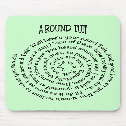 Een rondreis groene Mousepad Muismat (Voorkant)