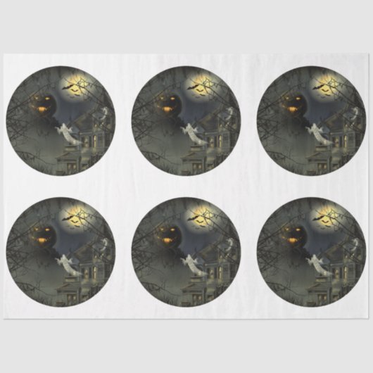 Een ronduit Gotisch ontwerp uit de Halloween-reeks Tissuepapier (Voorkant)