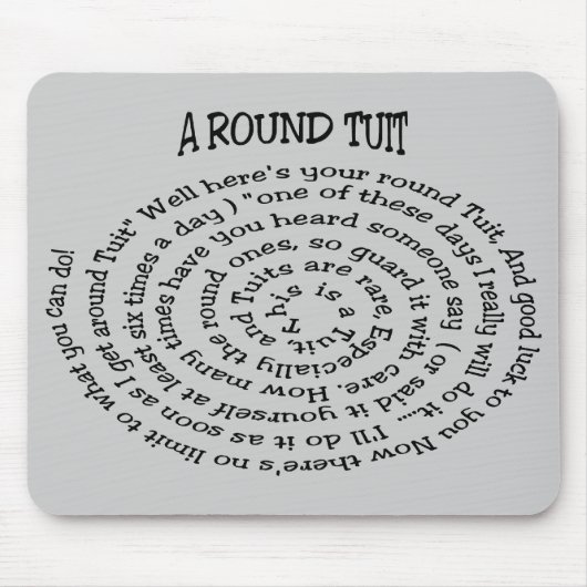 Een rondweg met grijze Mousepad Muismat (Voorkant)