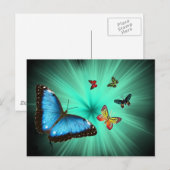 Een rondweg van Butterflys Briefkaart (Voorkant / Achterkant)