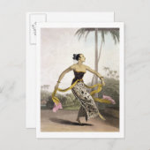 Een Ronggeng of Dansende Meisje, bord 21 van Vol. Briefkaart (Voorkant / Achterkant)