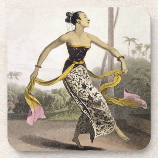 Een Ronggeng of Dansende Meisje, bord 21 van Vol. Onderzetter (Voorkant)