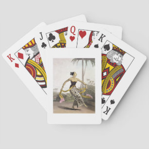 Een Ronggeng of Dansende Meisje, bord 21 van Vol. Pokerkaarten