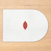 Een rood en bruin ontwerp op een witte achtergrond acryl uitnodigingen (Voorkant)