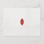 Een rood en bruin ontwerp op een witte achtergrond briefkaart (Voorkant)