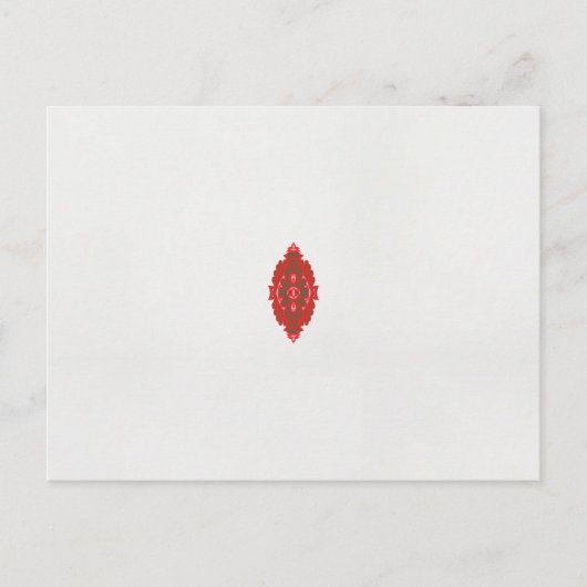 Een rood en bruin ontwerp op een witte achtergrond briefkaart (Voorkant)