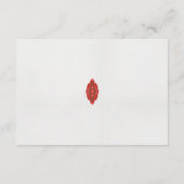 Een rood en bruin ontwerp op een witte achtergrond informatiekaartje (Achterkant)