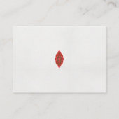 Een rood en bruin ontwerp op een witte achtergrond plaatskaartje (Achterkant)