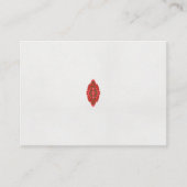 Een rood en bruin ontwerp op een witte achtergrond plaatskaartje (Voorkant)