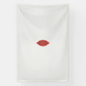 Een rood en bruin ontwerp op een witte achtergrond spandoek (Verticaal)