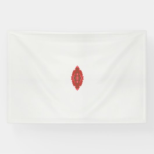 Een rood en bruin ontwerp op een witte achtergrond spandoek (Horizontaal)