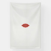 Een rood en bruin ontwerp op een witte achtergrond spandoek (Verticaal)