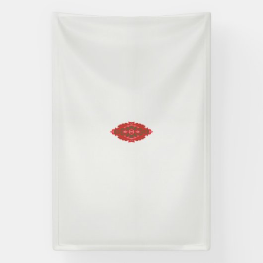 Een rood en bruin ontwerp op een witte achtergrond spandoek (Verticaal)