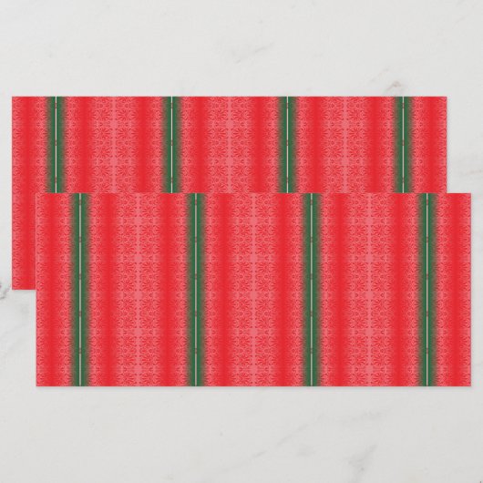 een rood en groen gestreepte achtergrond menu (Voorkant / Achterkant)