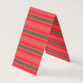 Een rood en groen gestreepte achtergrond visitekaartje (Voorkant)